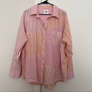 Aerie striped boyfriend button down.